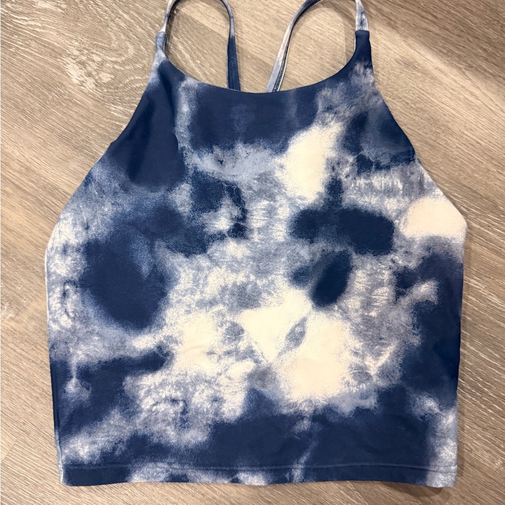 Old Navy Blue and White Tie-Dye Camisole
